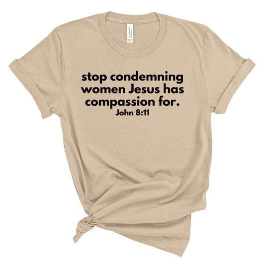 No Condemnation Unisex Tee - Tan