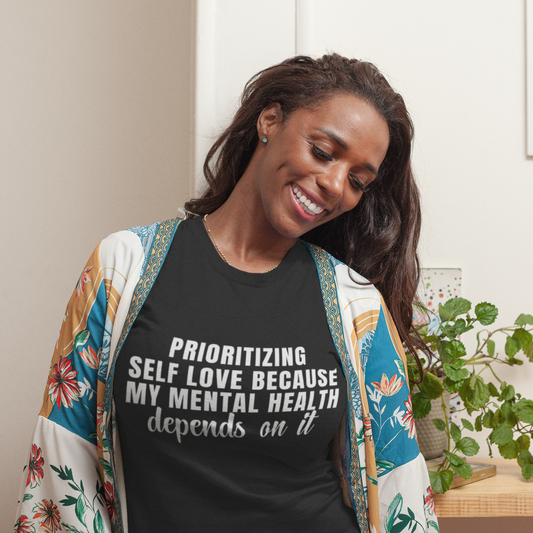 Prioritizing Self Love Unisex Tee - Black